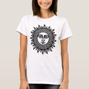 Sigilo Solar Visage – Camiseta Emblema do Sol Negr