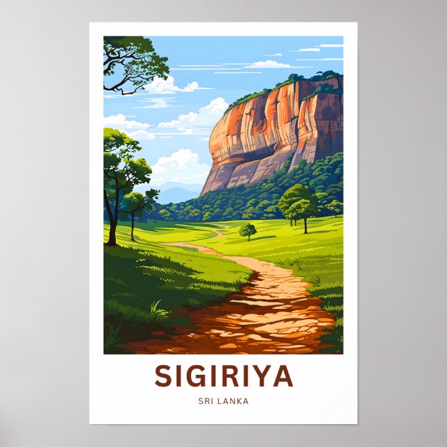 Sigiriya Sri Lanka Viagem Impressão (Frente)