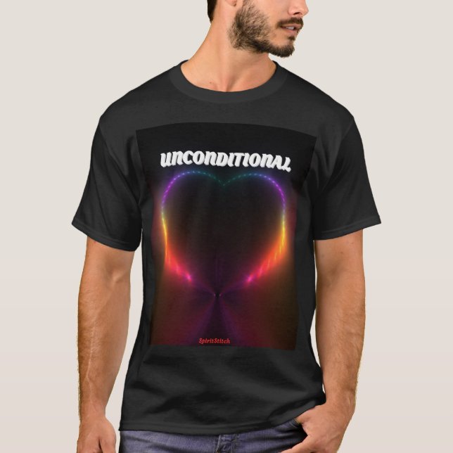 Sigla de amor incondicional de camiseta masculina (Frente)