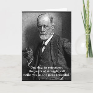 Sigmund Freud "One Day" cita cartão de saudação.