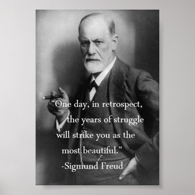 Sigmund Freud Quote Poster (Frente)