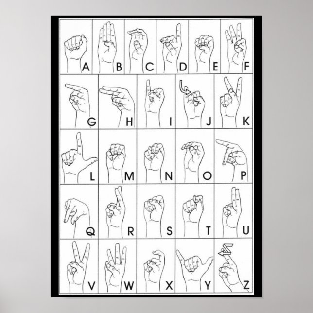 SIGN LANGUAGE poster (Frente)