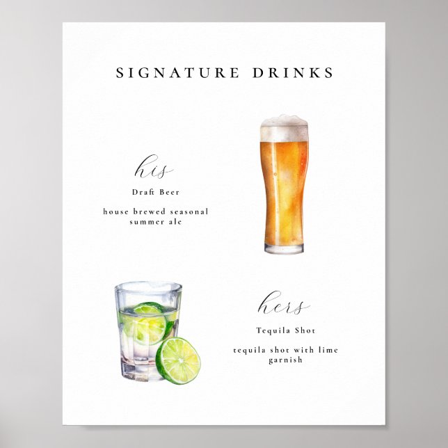 Signature Bebe Cocktails Poster (Frente)