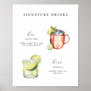 Signature Bebe Cocktails Poster