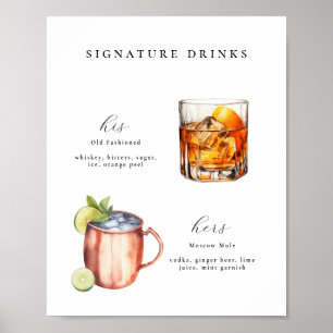 Signature Bebe Cocktails Poster