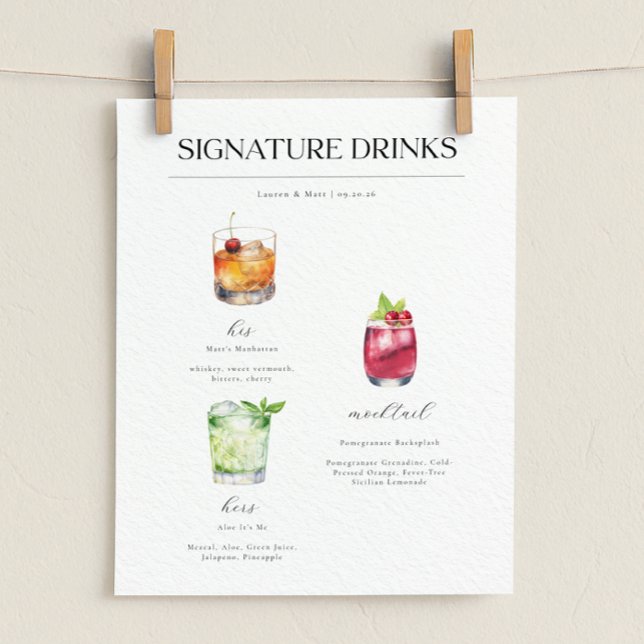 Signature Bebe Cocktails Poster (Criador carregado)