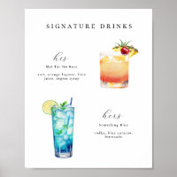 Signature Bebe Cocktails Poster