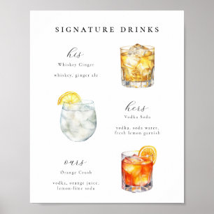 Signature Bebe Cocktails Poster