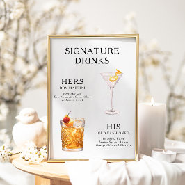 Signature Beduks Weding Cocktail Menu Poster