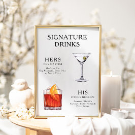 Signature Beduks Weding Cocktail Menu Poster
