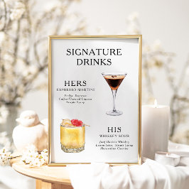 Signature Beduks Weding Cocktail Menu Poster