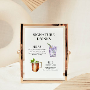 Signature Beduks Weding Cocktail Menu Poster