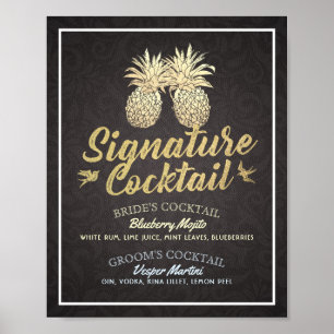 Signature Cocktail Drink Menu Casamento Poster