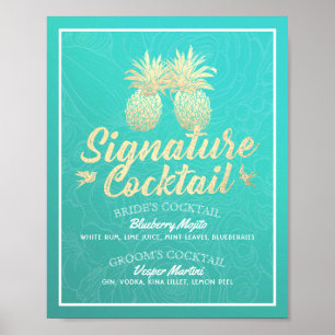 Signature Cocktail Drink Menu Casamento Poster