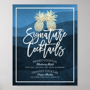 Signature Cocktail Drink Menu Casamento Poster