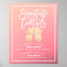 Signature Cocktail Drink Menu Casamento Poster