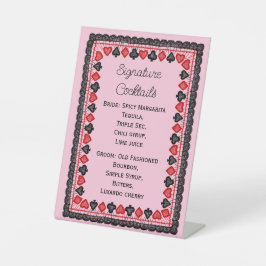 Signature Cocktails Pedestal Sign