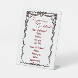 Signature Cocktails Pedestal Sign