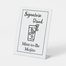 Signature Drink Sign for Wedding Bar
