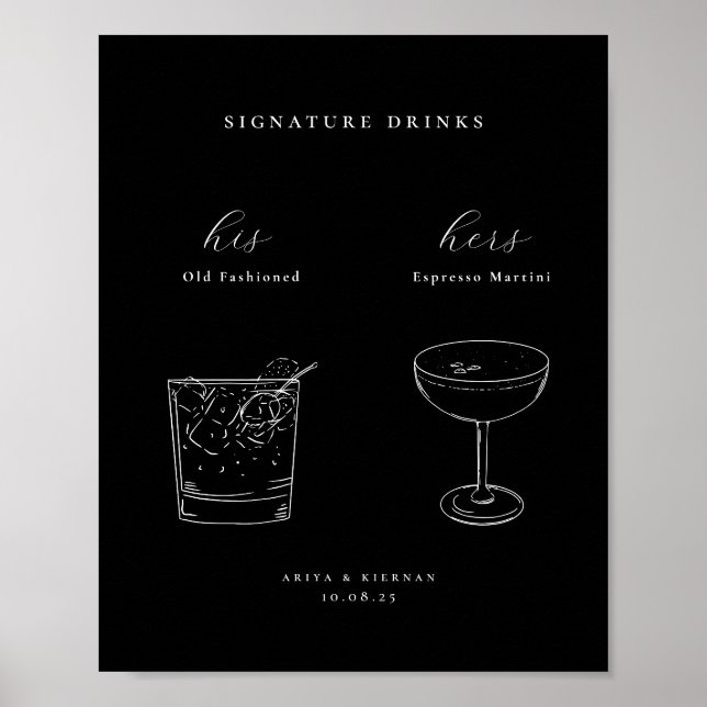 Signature Minimalista Bebe Poster (Frente)