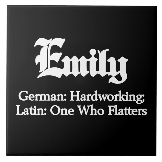 Significado de Emily (Frente)