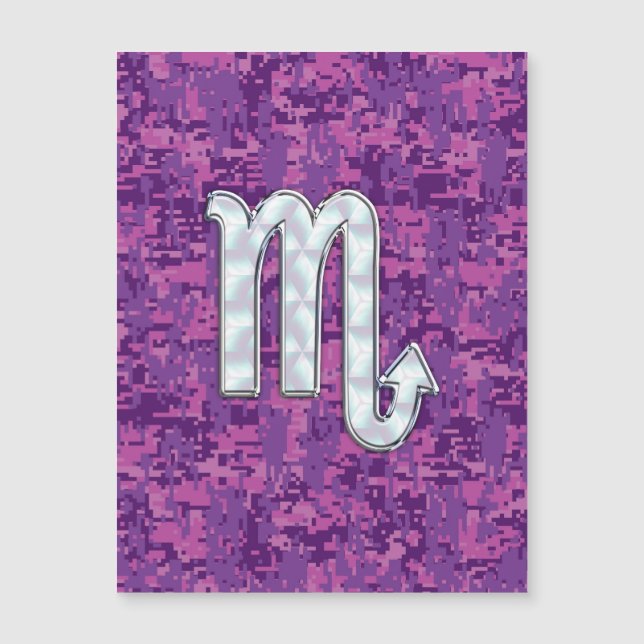 Signo de Escorpião em Camo Digital Rosa (Frente)