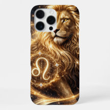 Signo de Leão com majestade dourada