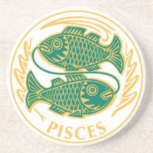 Signo de Peixes do Zodíaco em um Porta-Copos