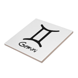Signo Zodiacal de Gêmeos em Fundo Branco