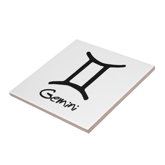 Signo Zodiacal de Gêmeos em Fundo Branco (Lateral)