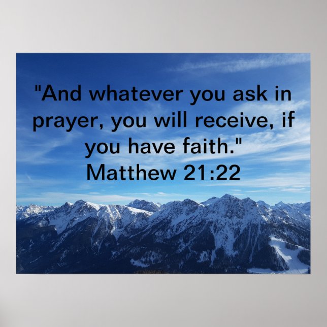 SIIE Matthew 21:22 Poster do céu (Frente)