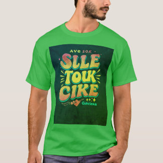 "SILE TOLK CIKE Slogan impresso em camiseta mascul