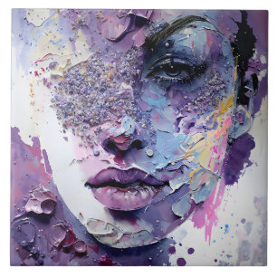 "Silêncio Cristalino" - Um Retrato Roxo