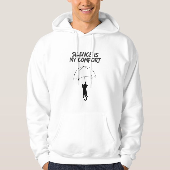 Silêncio É Meu Conforto – Camiseta de Gato com Cit (Frente)