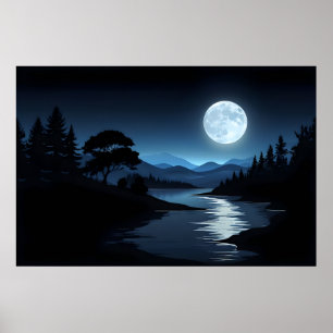 Silêncio iluminado - Poster de Paisagem Serene