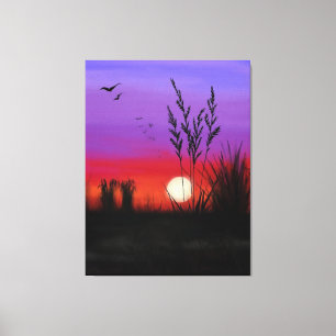 Silenciosamente Canvas Imprimir Lago Sunset - Core