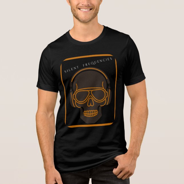 Silent Frequencies – Skull Headphones Tee (Frente)