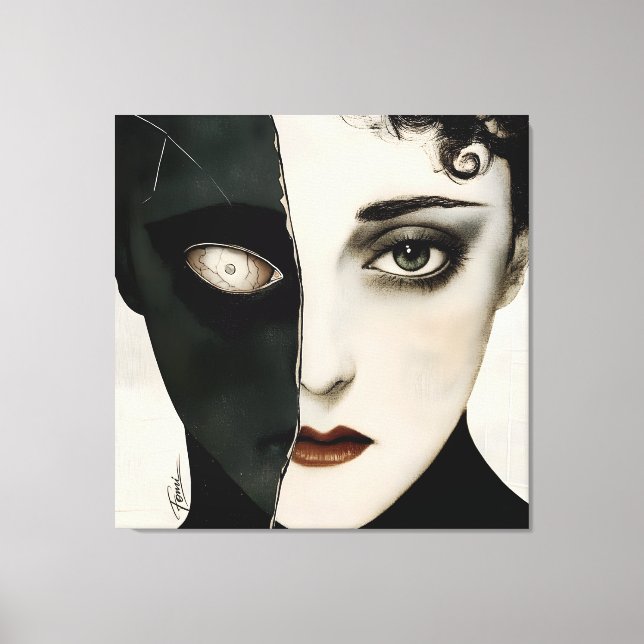 Silent Hell - Dark Art Stretched Canvas Print (Frente)
