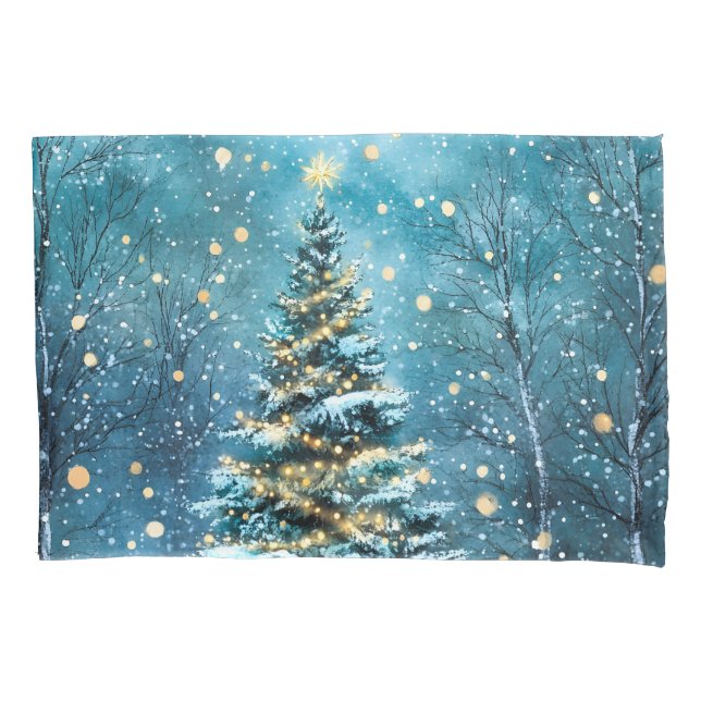 Silent Night Glow Bright Christmas Forest Tree (Frente)