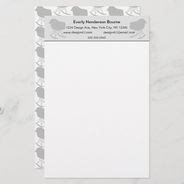 Silhouette de padrão da Cinza do século médio (Frente/Verso)