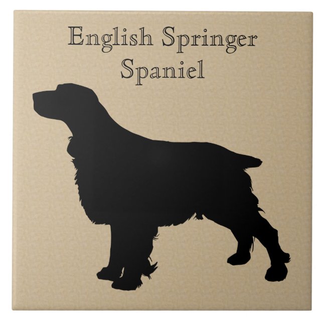 Silhouette do Cachorro Espanhol Inglês Springer (Frente)