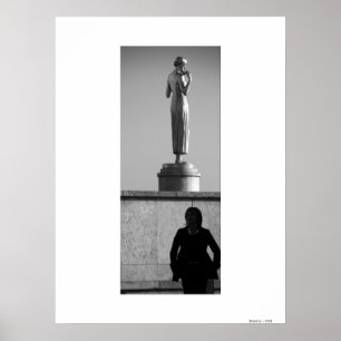 SILHOUETTE MULHERES BW Poster Paris
