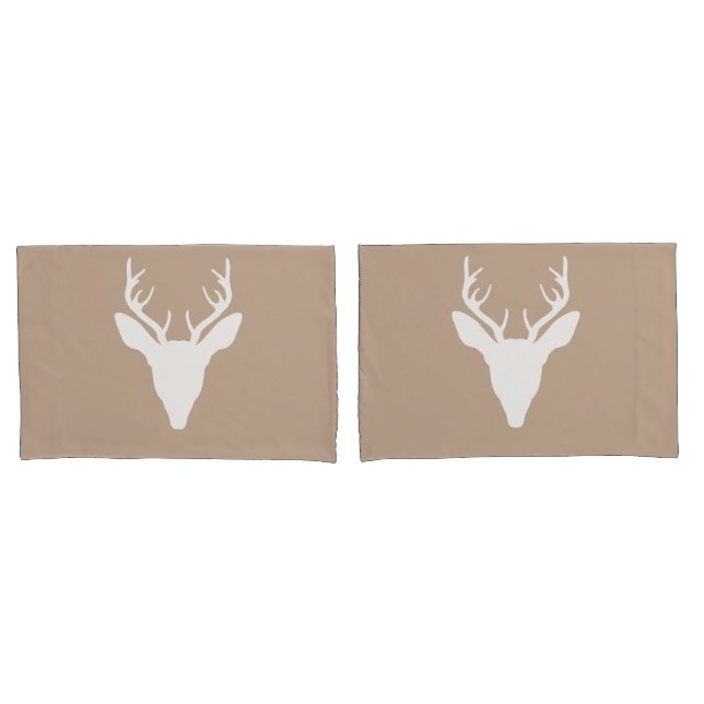 Silhouette White Deer Head Em Beige (Frente - conjunto)