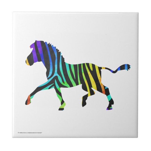 Silhouette Zebra Black e Rainbow (Frente)