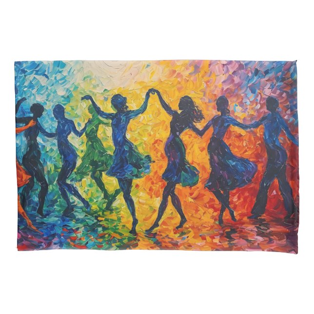 Silhouettes Coloridos Dançando (Frente)