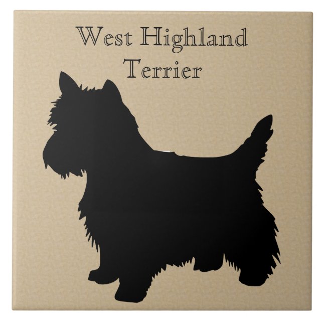 Silhoule White Terrier Dog West Highland (Frente)