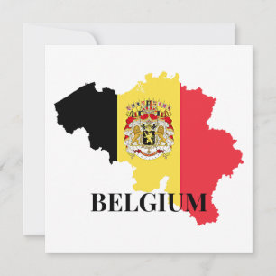 Silhueta da Bélgica, bandeira,