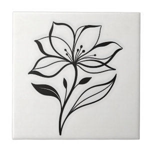 Silhueta da Flor de Lírio Elegante