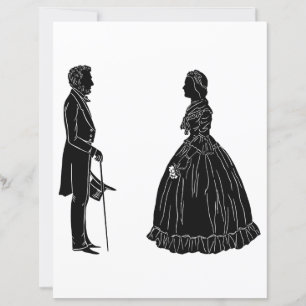 silhueta de abraham lincoln mary todd lincoln