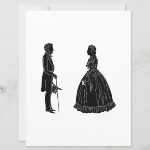 silhueta de abraham lincoln mary todd lincoln